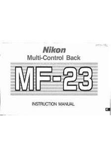 Nikon MF 23 manual. Camera Instructions.